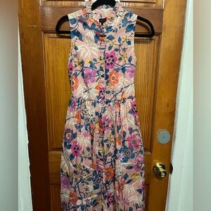 J. Crew Floral Print Blouse in Pink and Blue